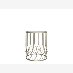 Chic Antique - Sidebord m. glasplade, H55/45 cm.