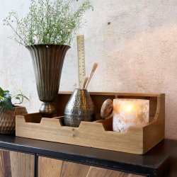 Chic Antique - Sorterings reol m. 3 rum Natur