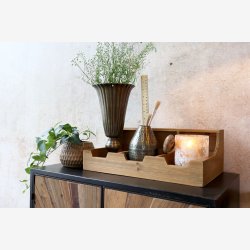 Chic Antique - Sorterings reol m. 3 rum Natur