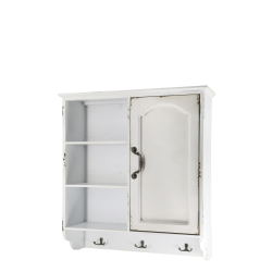 Chic Antique - Skab til vg m. 1 lge og 3 hylder Creme