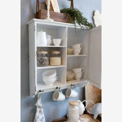 Chic Antique - Skab til vg m. 1 lge og 3 hylder Creme