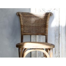 Chic Antique - Fransk Spisestol m/fletsde &amp; rygln Naturlig H88xL45xB40cm.