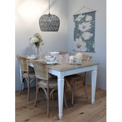 Chic Antique - Fransk Spisestol m/fletsde &amp; rygln Naturlig H88xL45xB40cm.