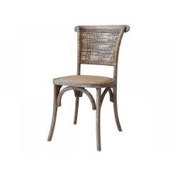 Chic Antique - Fransk Spisestol m/fletsde &amp; rygln Naturlig H88xL45xB40cm.
