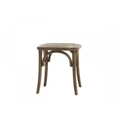 Chic Antique - Fransk Taburet m/fletsde Naturlig H46xL42xB42cm.