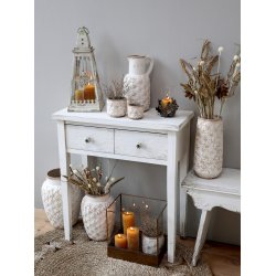 Chic Antique - Gl. fransk Bnk Antique Creme H48,5xL80xB30cm.