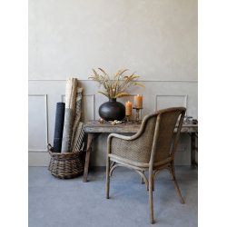 Chic Antique - Gl. fransk Stol m/rattanflet Naturlig H91xL56,5xB56cm.