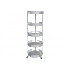 Chic Antique - Reol p hjul m. 5 hylder H157 53cm. 