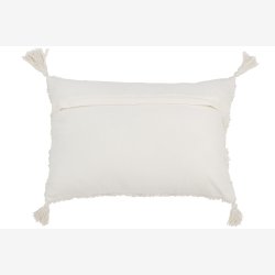 J-Line - Pudebetr�k m. kvaster Bomuld/palietter Hvid/guld 40x60x12cm.