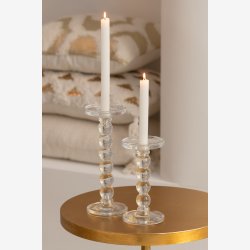 J-Line - Pudebetr�k m. kvaster Bomuld/palietter Hvid/guld 40x60x12cm.