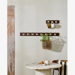 NORDAL - Knager�kke m/3 Knager Brun/"Messing" L: 30 H: 6,5 cm. 