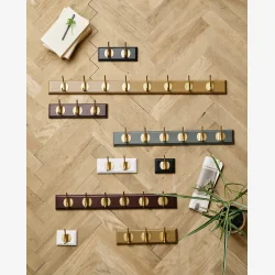 NORDAL - Knager�kke m/3 Knager Brun/"Messing" L: 30 H: 6,5 cm. 