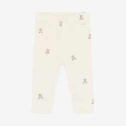 Fixoni - Leggings, Hvid m. Bamse print.