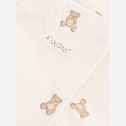 Fixoni - Leggings, Hvid m. Bamse print.