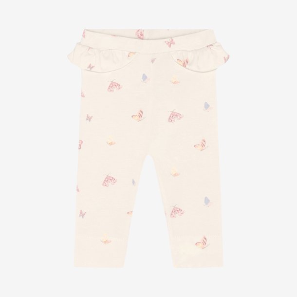 Fixoni - Leggings hvid m. Sommerfugle print.