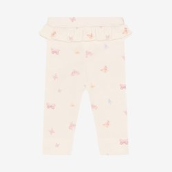 Fixoni - Leggings hvid m. Sommerfugle print.