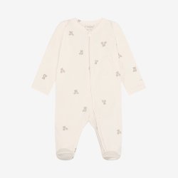 Fixoni - Natdragt m. f�dder hvid m. Bamse print