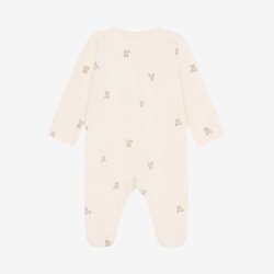 Fixoni - Natdragt m. f�dder hvid m. Bamse print