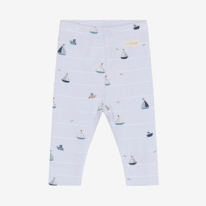 Fixoni - Leggings Lysebl� m. Skibs print