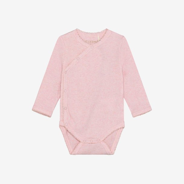 Fixoni - Body m. Skr�lukning Lyser�d � Lange �rmer