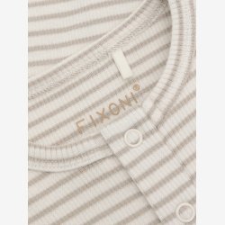 Fixoni - Heldragt hvid/brun stribet