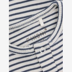 Fixoni - Heldragt hvid/bl� stribet