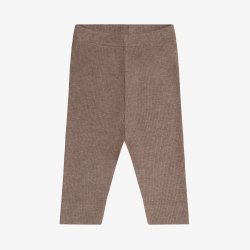 Fixoni - Rib Leggings - Meleret brun