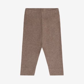Fixoni - Rib Leggings - Meleret brun