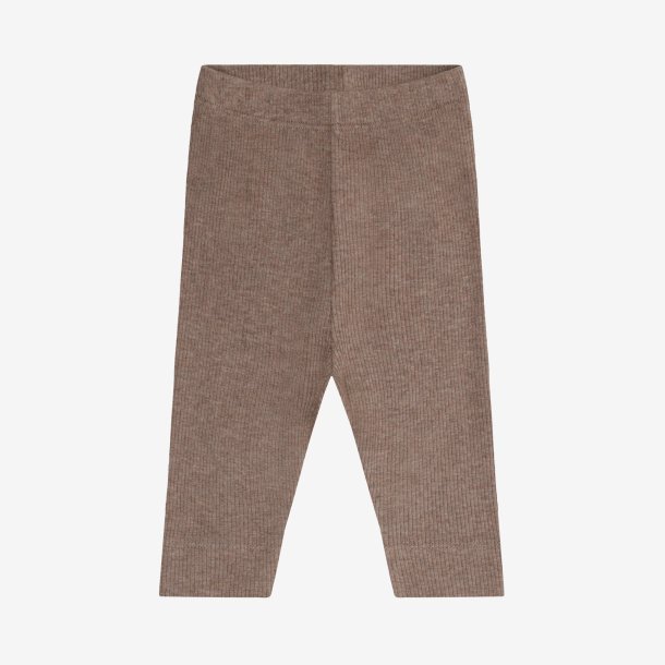 Fixoni - Rib Leggings - Meleret brun