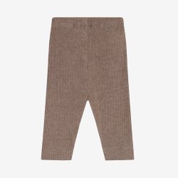 Fixoni - Rib Leggings - Meleret brun