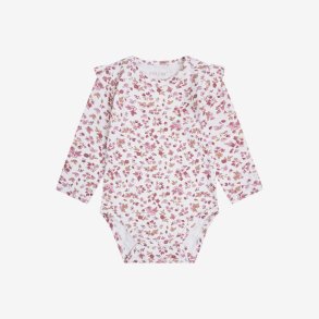 Fixoni - Body m. Lange �rmer - Blomsterprint - Hvid