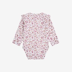 Fixoni - Body m. Lange �rmer - Blomsterprint - Hvid