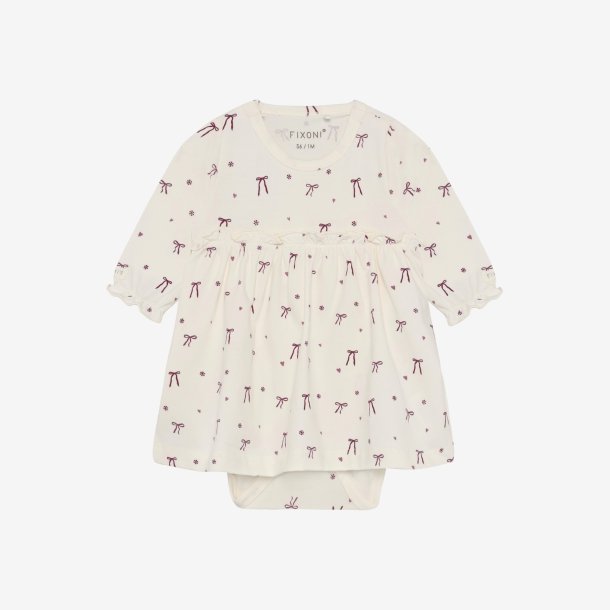 Fixoni - Kjole m. Body m. Sl�jfeprint - Creme