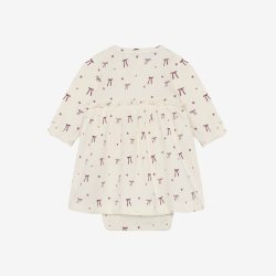 Fixoni - Kjole m. Body m. Sl�jfeprint - Creme