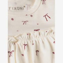 Fixoni - Kjole m. Body m. Sl�jfeprint - Creme