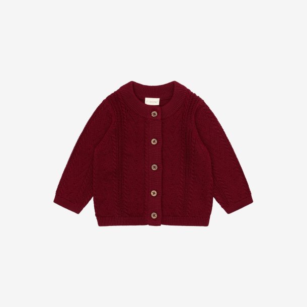 Fixoni - Cardigan i Strik - Bordeaux