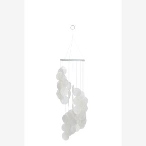 J-Line - Vindspil m. skaller Bl� 14,5x14,5x56cm.