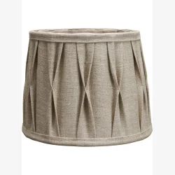 Lampesk�rm Rund Sofia Pliss� Natur 25 cm.