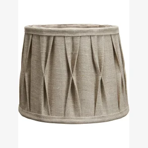 Lampesk�rm Rund Sofia Pliss� Natur 25 cm.