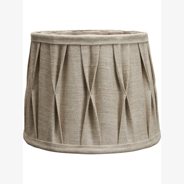 Lampesk�rm Rund Sofia Pliss� Natur 25 cm.