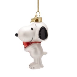 Vondels - Glaskugle Snoopy m. hjerte Inkl. gaveske 11 cm