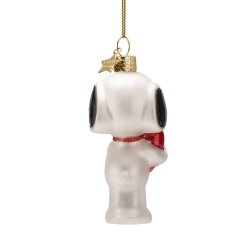 Vondels - Glaskugle Snoopy m. hjerte Inkl. gaveske 11 cm