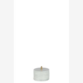 J-Line - Glasbrikker/Coaster S�t m/5stk. m/holder Hvid Marmor �: 10 cm. 