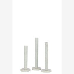 J-Line - Lysetsager s�t/m 3 Marmorhvid 12.5x12,5x40cm.