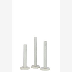 J-Line - Lysetsager s�t/m 3 Marmorhvid 12.5x12,5x40cm.