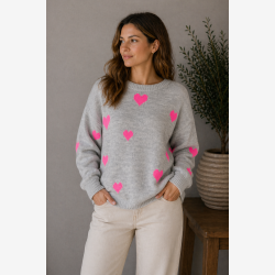 Marta Du Chateau - MdcClover Strik m. hjerteprint Gr�