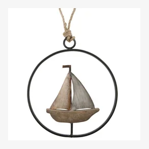 Skib af drivtmmer i jernring D: 20,5cm. 