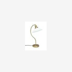 PR HOME - Axel bordlampe, hvid/messing, 25 cm