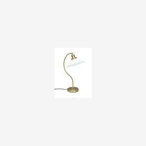 PR HOME - Axel bordlampe, hvid/messing, 25 cm