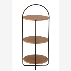 J-Line - Etagere/Hylde m/3 trfade/hylder H: 100 : 43 cm. tr/metal